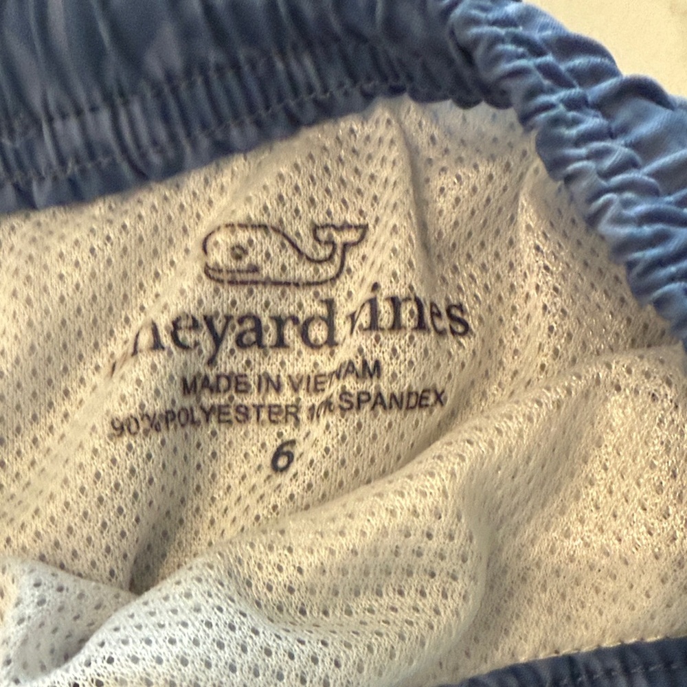Vineyard Vines Navy Leaf Print Swim Shorts - Picture 3 of 4